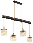 Lustra suspendata design modern COMMA alama mat, negru