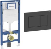 Rezervor incastrat Geberit Duofix Sigma cu set fixare si clapeta Sigma30 negru mat