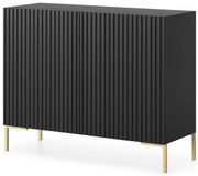 Comodă Lamellito L2  (negru + auriu). 1098829