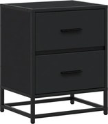 vidaXL Noptieră, negru, 40x31x50 cm, lemn prelucrat