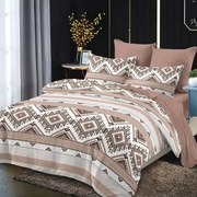 Lenjerie de pat 2 persoane, bumbac finet, 6 piese, 2 fete, SP1053