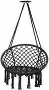Leagan copii si bebelusi pentru interior si exterior Novokids™ Round Textile Swing, Suspendabil, 0+ ani, Pozitie somn, Maxim 120 kg, Pentru casa si
