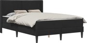 vidaXL Cadru de pat cu saltea Negru 140 x 190 cm Catifea