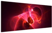 Tabloul modern cu abstacție roz (120x50 cm)