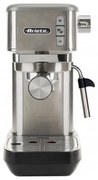 Espressor manual Ariete ESPRESSO METAL SLIM 1380/10, 1300W, 15 bar, 1.1 L, Lungimea cafelei personalizabila, Cafea macinasa si doze ESE, Inox