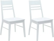 vidaXL Scaune de dining 2 pcs Alb 43 x 54 x 89 cm