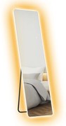 HOMCOM Oglindă întreagă cu LED-uri, control tactil, reglabil, fără ramă, 40 x 150 cm | Aosom Romania