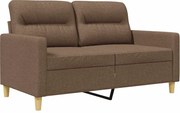vidaXL Canapea cu 2 locuri, maro, 120 cm, material textil