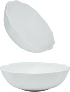 Bol Mare Salatiera NOVUM alb mat Milk Foam 21,5cm diametru, 7cm inaltime, 1000ml (gresie ceramica glazurata manual)