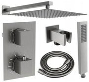 Mexen Cube DR02 set de duș încastrat cu duș de ploaie 30 cm, grafit - 77502DR0230-66