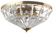 Lustra aplicata design neoclasic Facet auriu, diametru 48,6cm