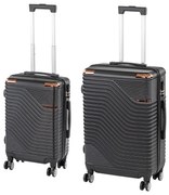 TraveLux Urban IX gurulós bőrönd szett fekete