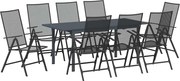 vidaXL Set de masă pentru grădină 9 pcs Antracit