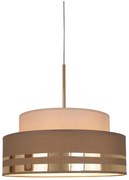 Lustră pe cablu TAMI 1xE27/60W/230V bej/maro/auriu