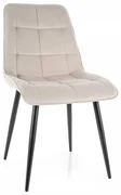 Scaun de bucătărie Chic Velvet, crem / negru