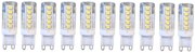 Set 10 × Becuri LED G9 – 5 W, lumină rece 6000 K, 220 V