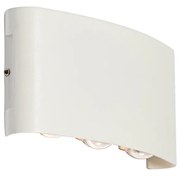 Aplică de perete exterioară albă cu LED 6 lumini IP54 - Silly