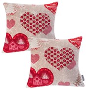 Set de 2 feţe pernuţe AMORE 45 x 45 cm