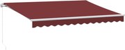 vidaXL Copertina retractabilă manual, vișiniu, 350x250 cm