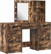 vidaXL Masă de Machiaj 3 pcs Maro 40 x 41 x 135 cm Lemn compozit