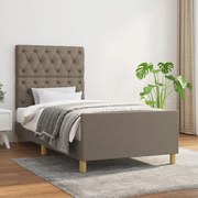 vidaXL Cadru de pat fără saltea Taupe 80x200 cm țesătură