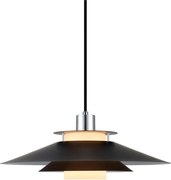 Halo Design 990808 - Lustră suspendată pe cablu RIVOLI, 1xE27/40W/230V, Ø 40 cm, negru/crom lucios