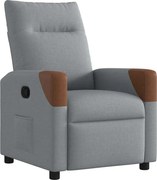 vidaXL Fotoliu rabatabil, gri deschis, material textil