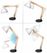 Lampă de masă 1xE27/40W/230V albă/neagră