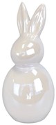 Decorațiuni de Paște Iepure alb, ceramică, 7,5 x17,5 x 7,5 cm