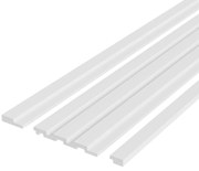 Panou riflaj decorativ 3D din polimer rigid, model Groove - 12.2x1.2x250 cm