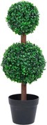 vidaXL Plantă artificială cimișir cu ghiveci, verde, 60cm, formă minge