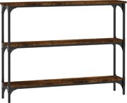 vidaXL Măsuță consolă, stejar fumuriu, 100x22,5x75 cm, lemn prelucrat