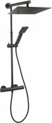 Coloana de dus cu baterie termostatata negru mat Ferro Trevi Square