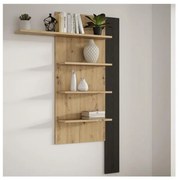 Poliță de perete INAR, stejar/negru