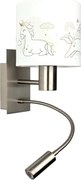 Brilagi - Lampă LED flexibilă BOBO 1xE27/25W/230V + LED/3W m. crom/alb/cu unicorni