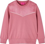 vidaXL Bluzon pentru copii, petic din catifea, zmeuriu, 128