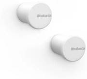 Set 2 agatatori prosoape Brabantia MindSet 1005681, Acoperire mineral, Kit de montare inclus, Pana la 2 kg, Alb