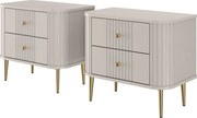 Set noptiera Vesper 56 cm - cashmir / picioare aurii
