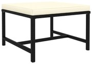 vidaXL Taburet modular cu pernă, negru, poliratan