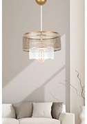 Lustră albă/aurie cu abajur din metal ø 26,5 cm – Opviq lights