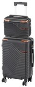 TraveLux Urban III gurulós bőrönd szett fekete
