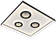 Plafonieră de design negru, inclusiv LED-uri reglabile cu telecomandă - Dune