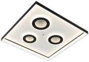 Plafonieră de design negru, inclusiv LED-uri reglabile cu telecomandă - Dune