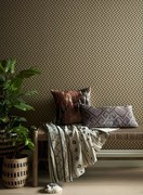 Tapet Rattan, Bracken Gold and Black Luxury Geometric, 1838 Wallcoverings, 5.3mp / rola