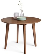 MAZZONI EXPORT ROXY Nucă Naturală - MASĂ ROTUNDĂ DE LEMN PENTRU BUCĂTĂRIE/SUFRAGERIE RETRO