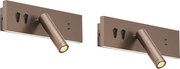 Set de 2 Aplice Moderne Bronz Închis Reglabile cu USB-C incl. LED - Modric