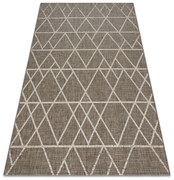 Covor sisal Floorlux 20508 taupe si şampanie Triunghiuri