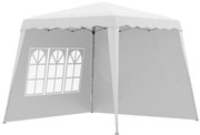 Outsunny Pavilion Pliabil UV50+ cu 2 Părți Laterale Stâlpi Oblici Geantă Transport | Aosom Romania