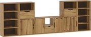 vidaXL Unități TV 5 piese cu depozitare „ODDA” din lemn masiv de pin