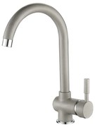 Baterie chiuveta de bucatarie gat de lebada CasaBlanca GREY4H, finisaj granit gri